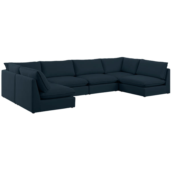 Meridian Mackenzie Fabric Sectional 688Navy-Sec6C IMAGE 1