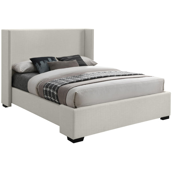 Meridian Oxford Full Panel Bed OxfordBeige-F IMAGE 1