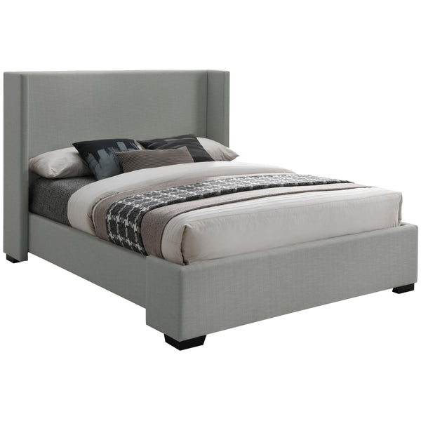 Meridian Oxford Full Panel Bed OxfordGrey-F IMAGE 1