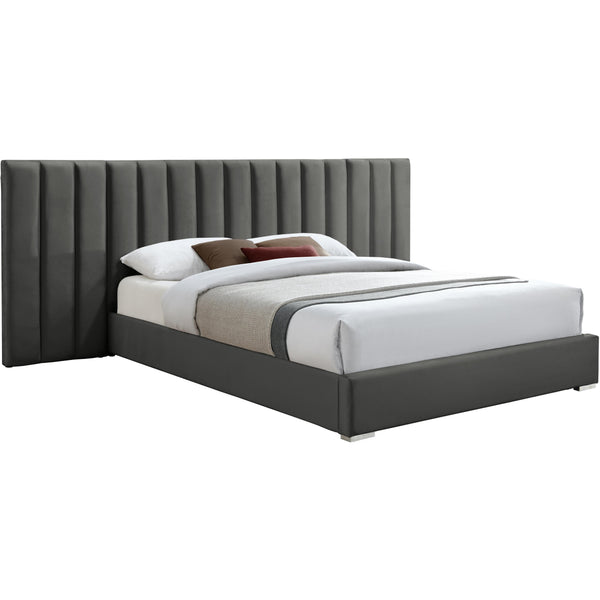 Meridian Pablo King Panel Bed PabloGrey-K IMAGE 1