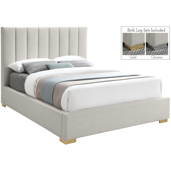 Meridian Pierce Full Panel Bed PierceBeige-F IMAGE 1