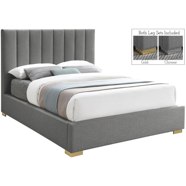 Meridian Pierce King Panel Bed PierceGrey-K IMAGE 1