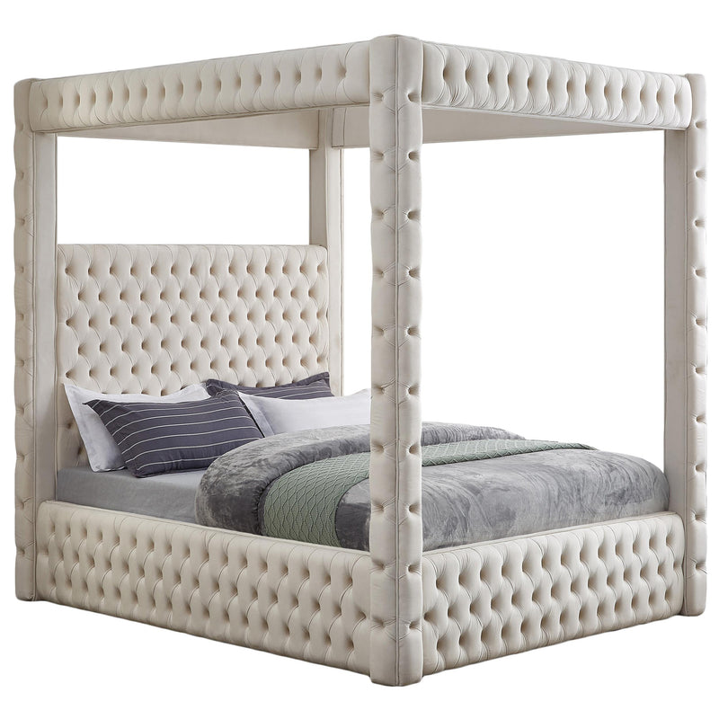 Meridian Royal King Canopy Bed RoyalCream-K IMAGE 1