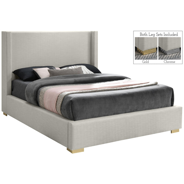 Meridian Royce Full Panel Bed RoyceBeige-F IMAGE 1