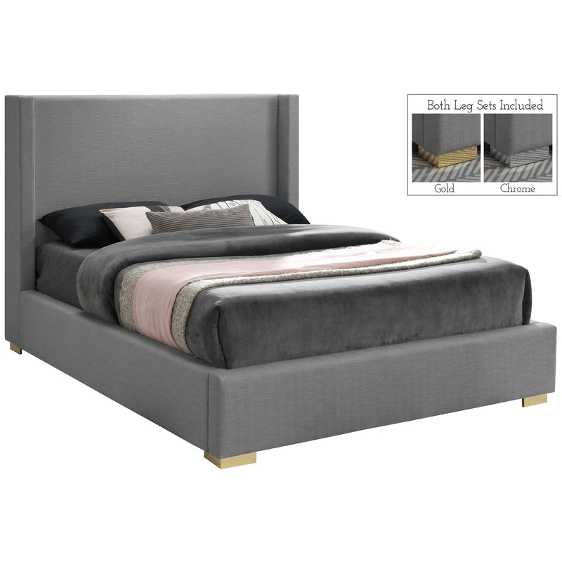 Meridian Royce Full Panel Bed RoyceGrey-F IMAGE 1