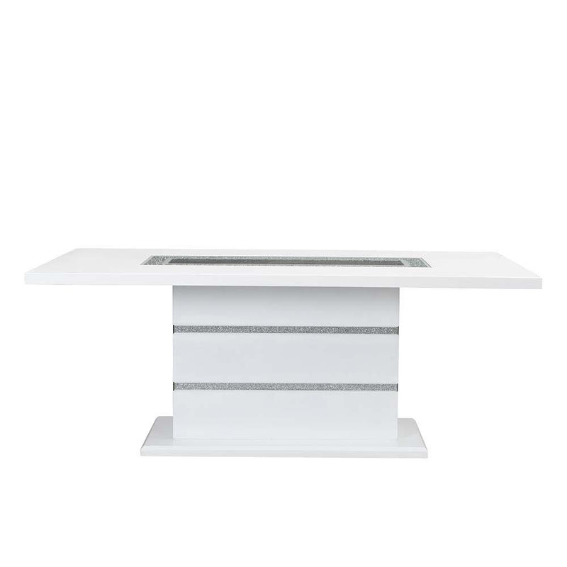 Acme Furniture Elizaveta Dining Table with Pedestal Base DN00814 IMAGE 2