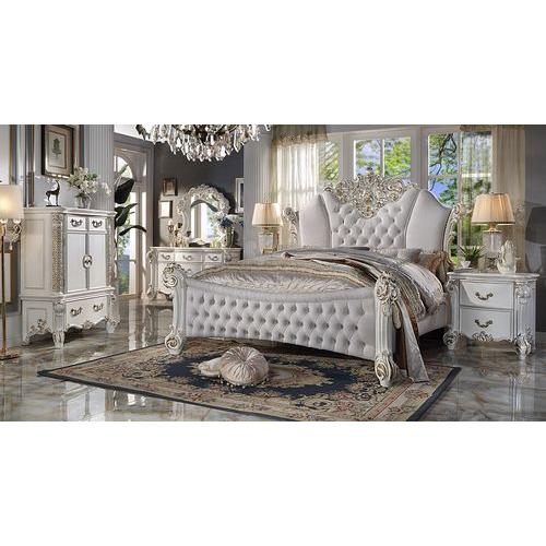Acme Furniture Vendome Queen Upholstered Poster Bed BD01336Q IMAGE 5