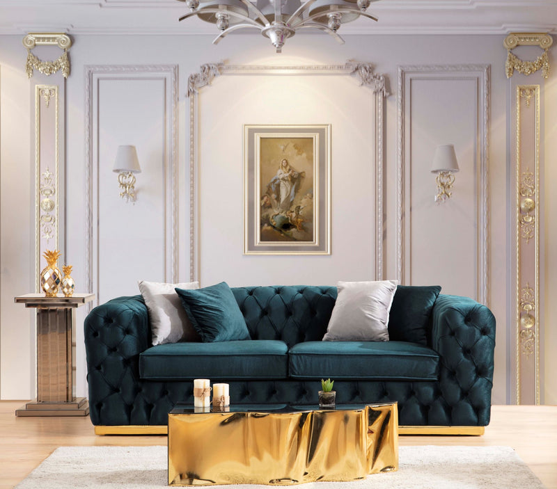 Stella Green Velvet Sofa & Loveseat