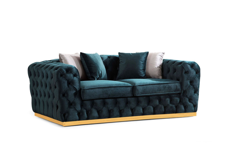 Stella Green Velvet Sofa & Loveseat