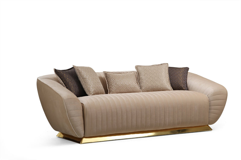 Empoli Ivory Velvet Sofa & Loveseat