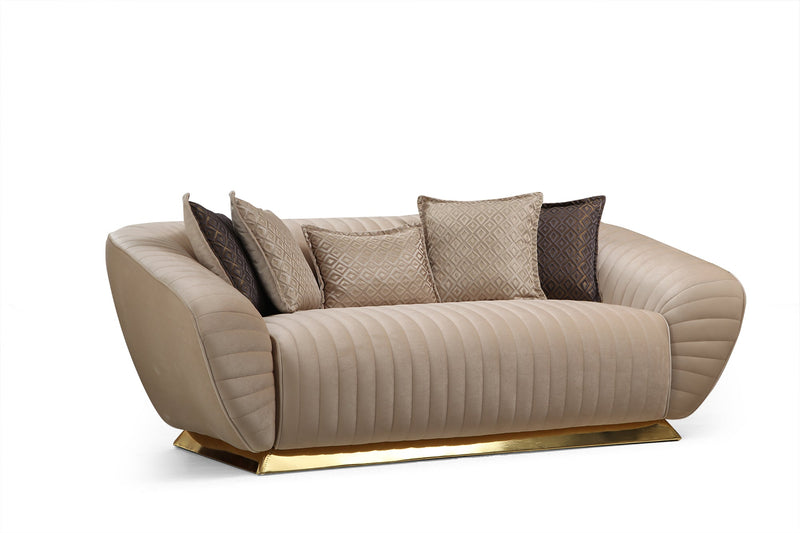 Empoli Ivory Velvet Sofa & Loveseat